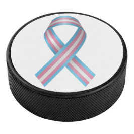 Trans ribbon with white background hockey puck アイスホッケーパック
