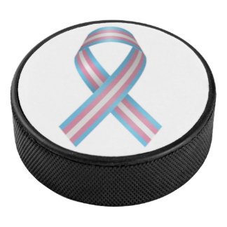 Trans ribbon with white background hockey puck アイスホッケーパック