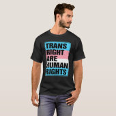 Trans Right are Human Rights Transgender LGBTQ Pri Tシャツ (正面フル)