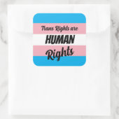 Trans Rights Are Human Rights スクエアシール (バッグ)