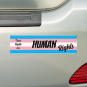 Trans Rights Are Human Rights バンパーステッカー (車上)