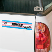 Trans Rights Are Human Rights バンパーステッカー (トラック上)