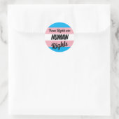 Trans Rights Are Human Rights ラウンドシール (バッグ)