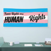 Trans Rights Are Human Rights 横断幕 (トレードショー)