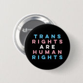 Trans Rights Are Human Rights LGBT Pride Month 缶バッジ (正面&裏面)