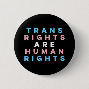 Trans Rights Are Human Rights LGBT Pride Month 缶バッジ