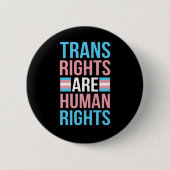 Trans Rights Are Human Rights Pride Month 缶バッジ (正面)
