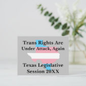 Trans Rights Are Under Attackはがき ポストカード (スタンド正面)