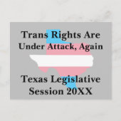 Trans Rights Are Under Attackはがき ポストカード (正面)