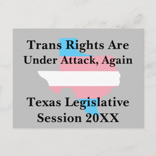 Trans Rights Are Under Attackはがき ポストカード (正面)