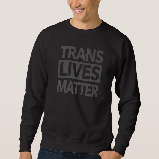 Trans Rights Matter (subtle gray) Premium スウェットシャツ (正面)