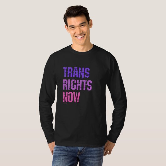 Trans Rights Now Human Rights LGBTQ Transgender Fl Tシャツ (正面フル)
