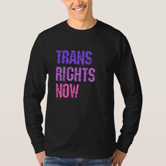 Trans Rights Now Human Rights LGBTQ Transgender Fl Tシャツ (正面)