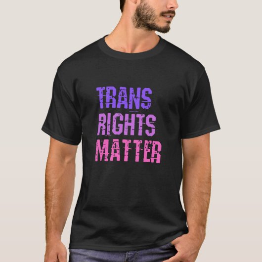 Trans Rights Now Human Rights LGBTQ Transgender Fl Tシャツ (正面)