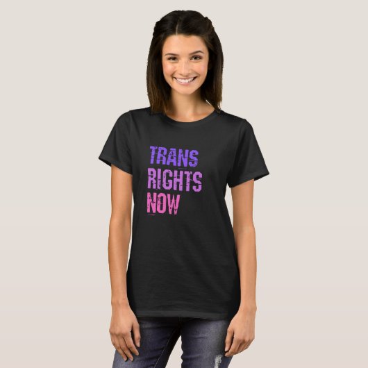 Trans Rights Now Human Rights LGBTQ Transgender Fl Tシャツ (正面フル)