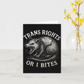 Trans Rights Or I Bites Funny Transgender Ssum Lgb カード (黄色い花)