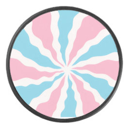 trans spiral design hockey puck アイスホッケーパック
