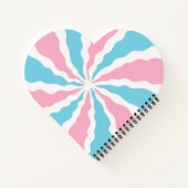 trans swirl design on heart shaped notebook ノートブック (裏面)