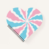 trans swirl design on heart shaped notebook ノートブック (正面)