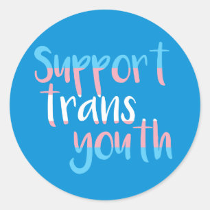 Trans Youth Stickersをサポート ラウンドシール
