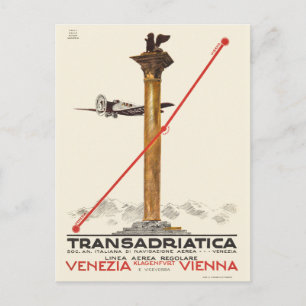 Transadriatica Italy Vintage Poster 1925 ポストカード