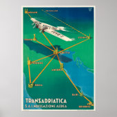 Transadriatica Italy Vintage Poster 1931 ポスター (正面)