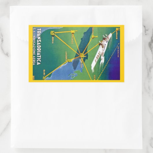Transadriatica Navigazione Aerea 長方形シール (バッグ)