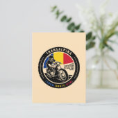 Transalpina Romania Motorcycle ポストカード (スタンド正面)
