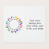 Transbian Pride Crescent Moons Greeting Card 名刺 (内部フラット)