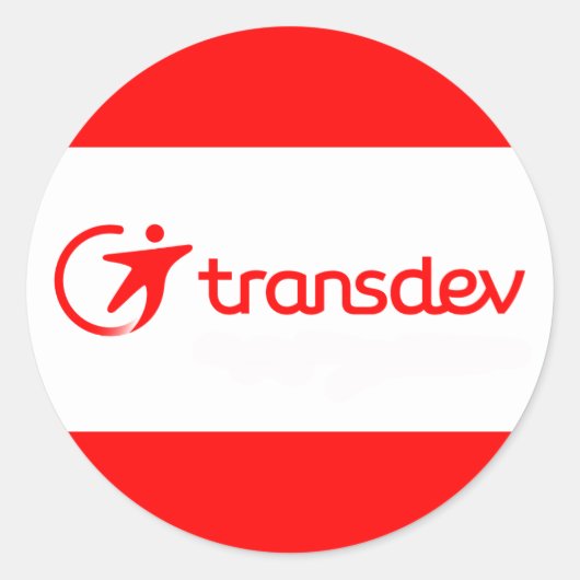 Transdevステッカー ラウンドシール (正面)