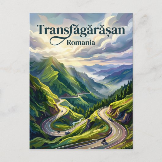 Transfăgărășan Highway Romania ポストカード (正面)