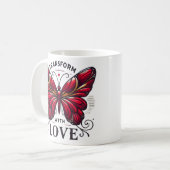 Transform with Love Mug – Crimson Butterfly Gift コーヒーマグカップ (正面左)