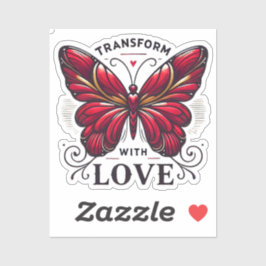 Transform with Love Sticker – Crimson Butterfly Sy シール