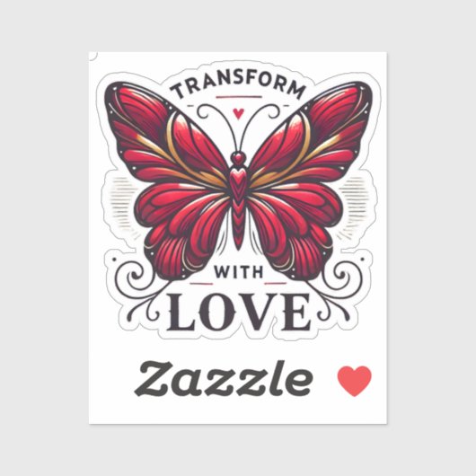 Transform with Love Sticker – Crimson Butterfly Sy シール (シート)
