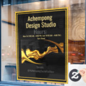 Transform Your Entrance with the Achempong Gold Wa ウィンドウサイン (カフェ窓)