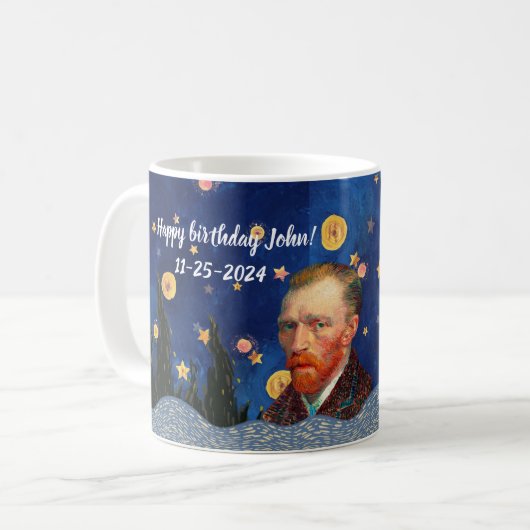Transform Your Space with Van Gogh's Starry Night  コーヒーマグカップ (正面左)