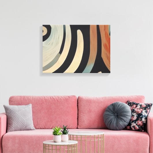 Transform Your Walls a Sacred Story Southwest Fish キャンバスプリント (インサイチュ (リビング))