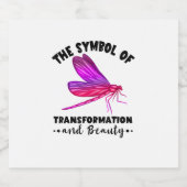 Transformation Beauty Nature Insect Dragonflies Dr スパークリングワインラベル (シングルラベル)