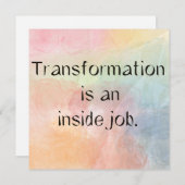 Transformation Quote Watercolor Art Card シーズンカード (正面/裏面)