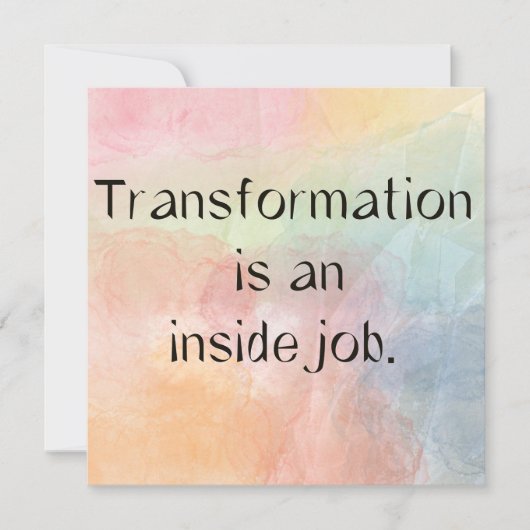 Transformation Quote Watercolor Art Card シーズンカード (正面)