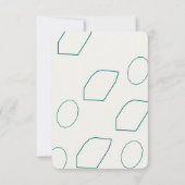 Transformative Teal Modern Craft Wedding Details 招待状 (裏面)