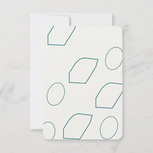 Transformative Teal Modern Craft Wedding Details 招待状 (裏面)