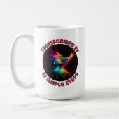 Transformed by 12 Simple Steps  コーヒーマグカップ (左)