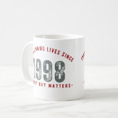 Transforming Lives Since 1998 | Teacher mug | コーヒーマグカップ (正面左)