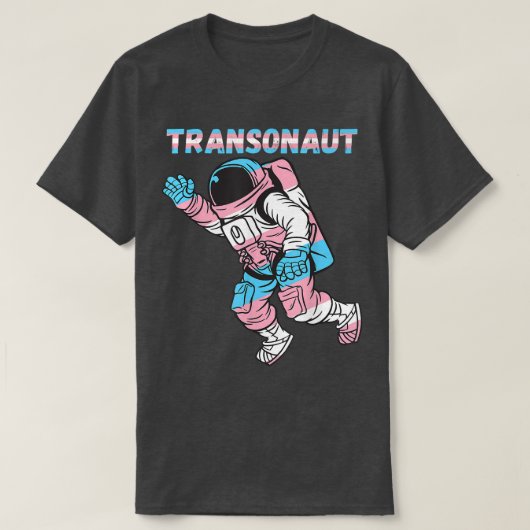 Transgender Astronaut Space Gravity Transseual Fla Tシャツ (デザイン正面)
