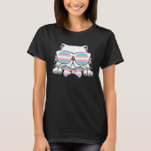 Transgender Cat Trans Pride Flag LGBTQ Gender Equa Tシャツ (正面)