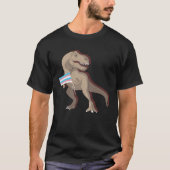 Transgender Dino Rex Trans Pride LGBTQ Pride Flag  Tシャツ (正面)