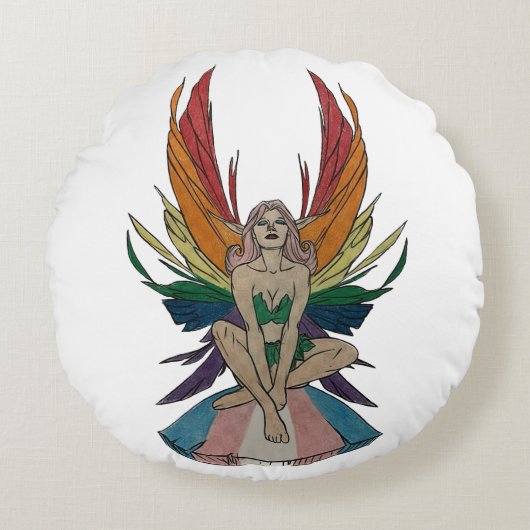 Transgender Faerie ラウンドクッション (正面)