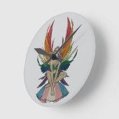 Transgender Faerie  ラウンド壁時計 (傾斜)