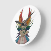 Transgender Faerie ラウンド壁時計 (傾斜)